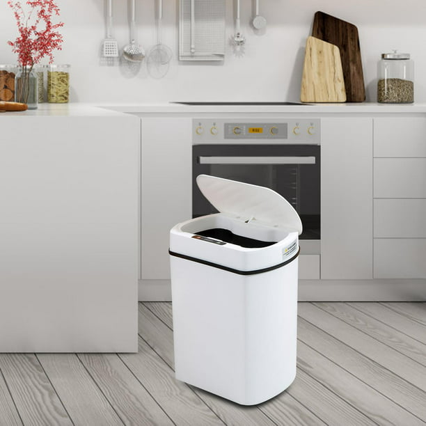 Cubo de basura inteligente electrónico resistente a la humedad automático  para la cocina del hogar