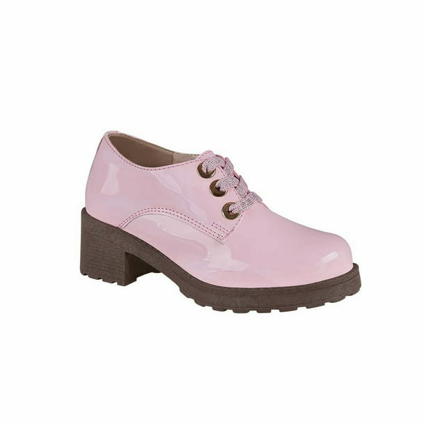 Cuyo literalmente oleada Zapato Tacón Niña Casual rosa Charol Liso Castalia Casual | Walmart en línea
