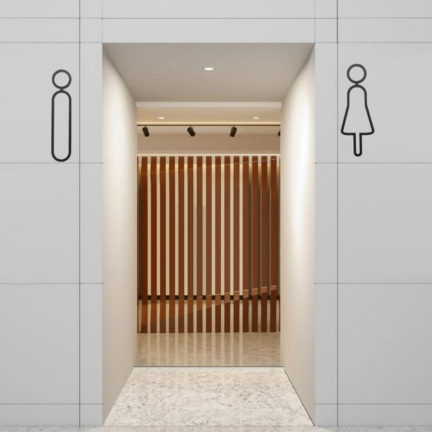 Decoración de baño, letrero de área restringida, alfombra grande para  puerta grande (tamaño de 15.7 x 23.6 pulgadas)