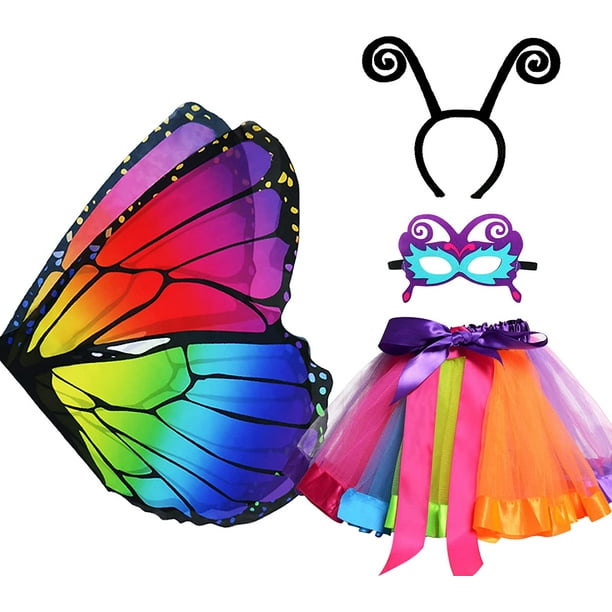 2 piezas de alas de hada de mariposa, alas de mariposa, regalos de fiesta  de cumpleaños, accesorio de disfraz de Halloween para niños