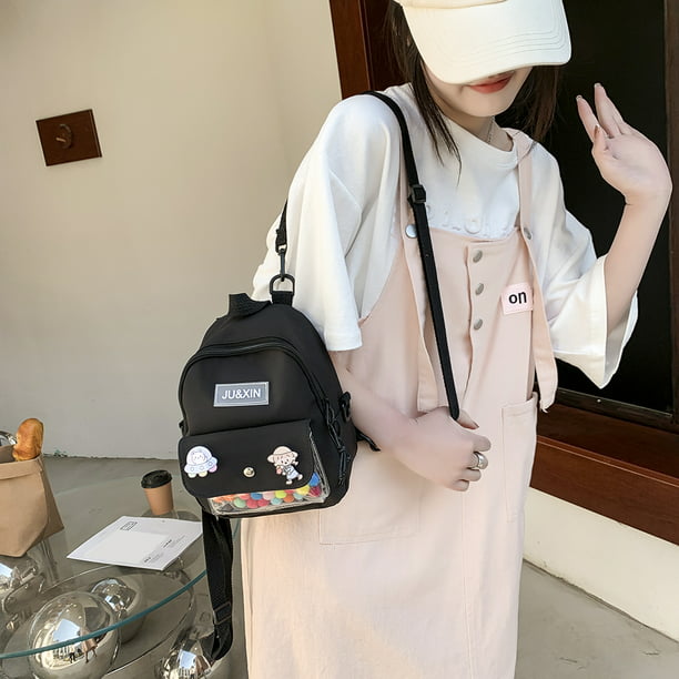 Conjunto de 4 unidsset de mochila de nailon para mujer bolso Likrtyny de  hombro informal resistente al agua para chica adolescente mochila escolar