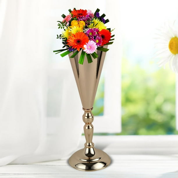 Jarrón de cristal para decoración de florero, accesorios de decoración,  jarrones de cristal, arreglos florales, jarrones de metal, decoración de  boda
