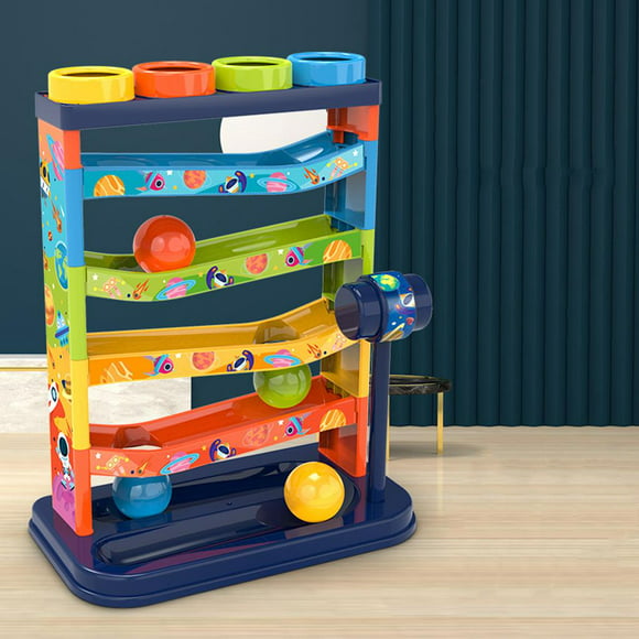 Pista de rampa de bola de juguetes para juguetes educativos para coches de Montessori para y niñas 3 año gran Baoblaze caída de la bola del niño
