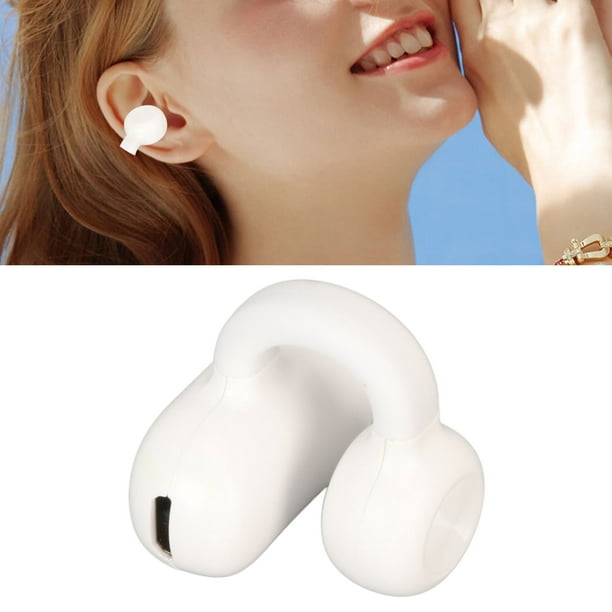 Auriculares inalámbricos - Auriculares inalámbricos Bluetooth con clip para  la oreja auriculares para llamadas de música BYTELIKE, Control remoto,  Bluetooth, blanco