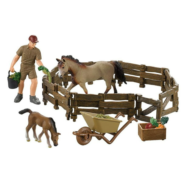 2-3 del paquete de animal Caballo en miniatura de juguete con estatua de de  2 piezas Yotijar Juego de figuritas de caballos