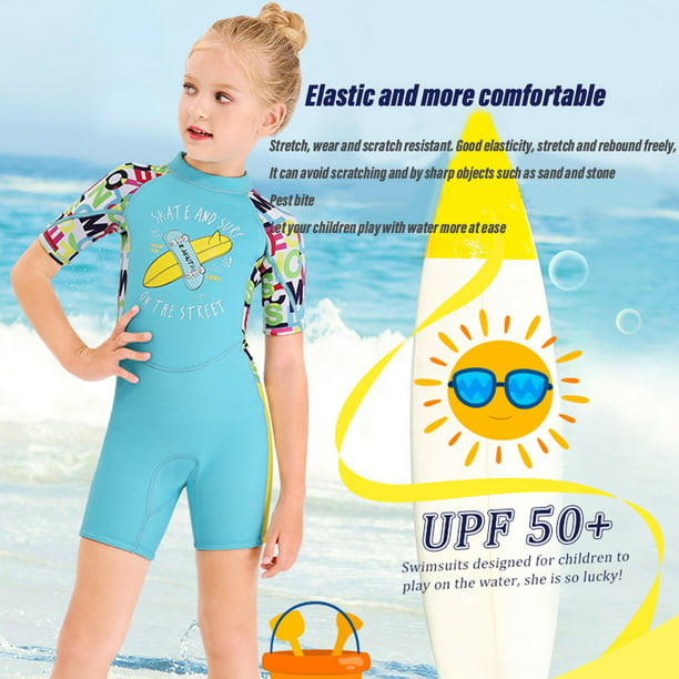 Niño traje de neopreno niños surfear ropa mantenimiento cálido niño traje  de buceo nadando ropa con mangas largas para piscina playa con luz azul  claro xl Inevent OD003683-14