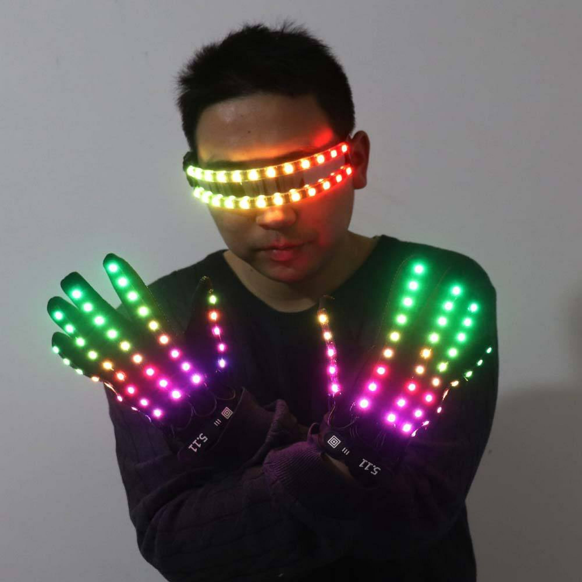 Ulalaza Guantes LED para niños con luces para espectáculos, suministros de  fiesta de disfraces