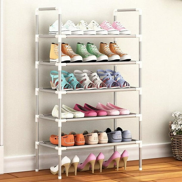  JIAQUAN-SHOP Estante organizador de zapatos de 5 capas de pie  para zapatos, estante de almacenamiento para zapatos, organizador de  almacenamiento de zapatos (color azul, tamaño: 31.5 x 31.5 in) : Hogar