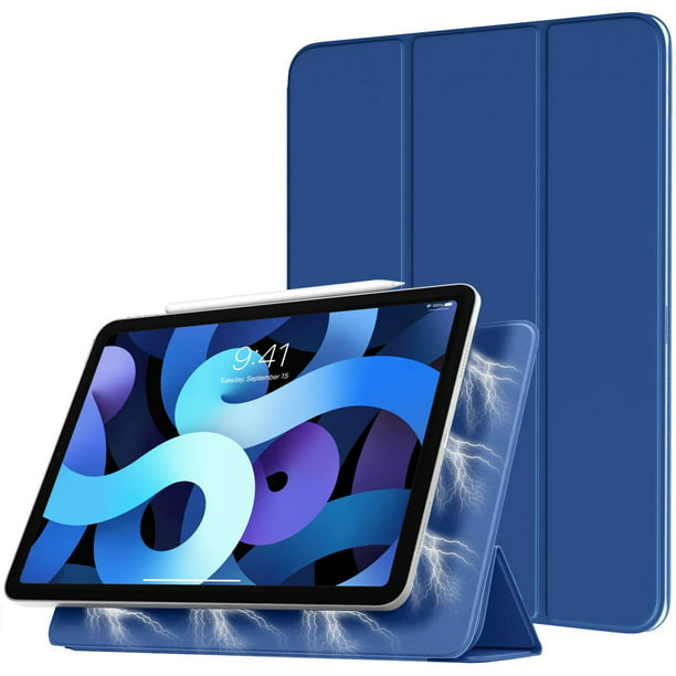 Nuevo estuche para iPad de 8.ª y 7.ª generación 10.2 con portalápices,  cubierta protectora con encendido/apagado automático, soporte triple para  iPad de 8.ª generación, azul BANYUO Electrónica