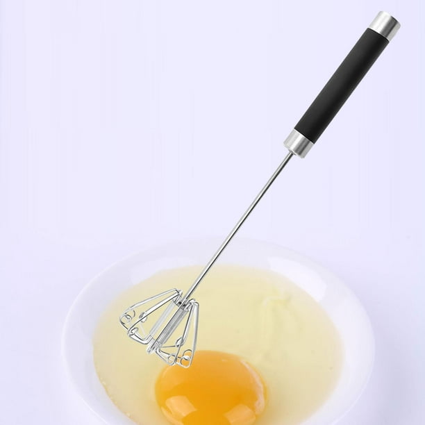 Batidor de huevo, paquete de 2 batidores manuales de acero inoxidable,  batidor manual fácil de batir de huevos, batidora manual para herramienta  de