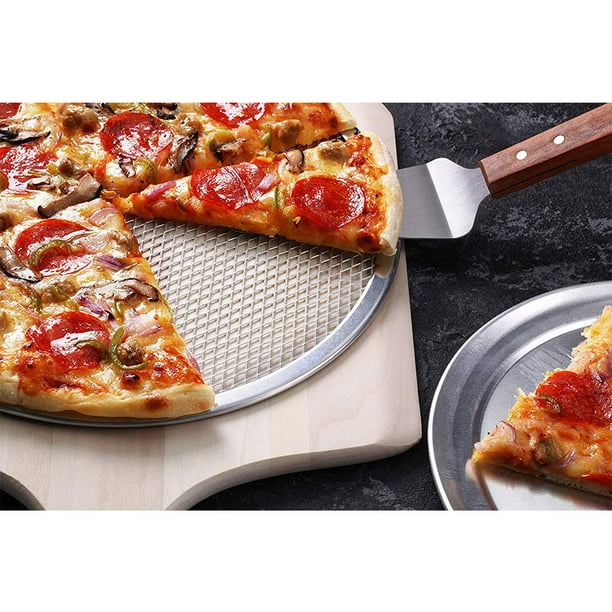 Bandeja de pizza para hornear bandeja para hornear pizza con Binaural  redondo para pizza Horno de cerámica para horno de microondas (color:  blanco