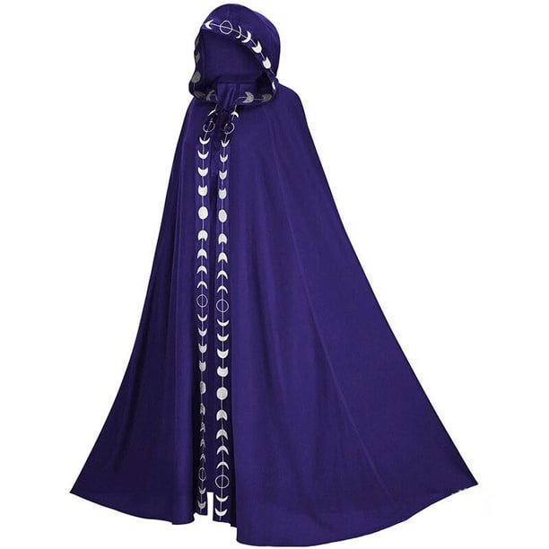 Capa medieval con capucha para recreación, vestido de mujer