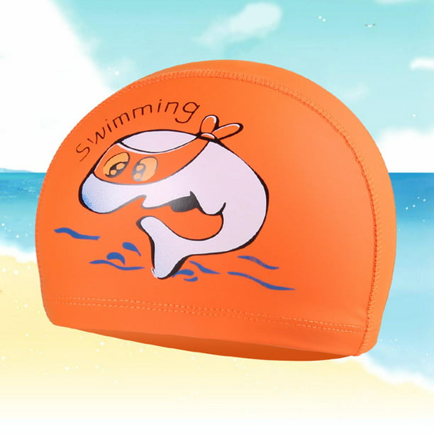 3 gorras de natación para niños y niñas, gorro de natación de tela para  niños y niñas, sombreros de natación para cabello largo para piscina y playa