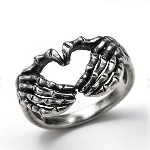 Comprar Anillos de corazón de lujo para mujer, conjunto de anillos