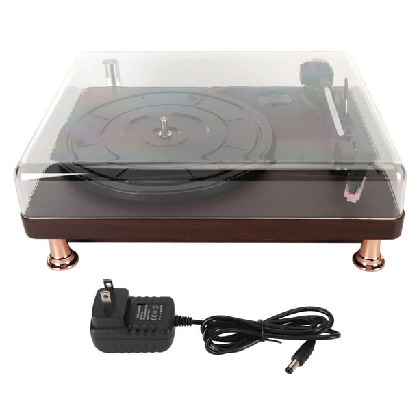 Reproductor de discos de vinilo Tocadiscos Bluetooth con 2 parlantes  incorporados Reproductor de LP vintage de 3 velocidades