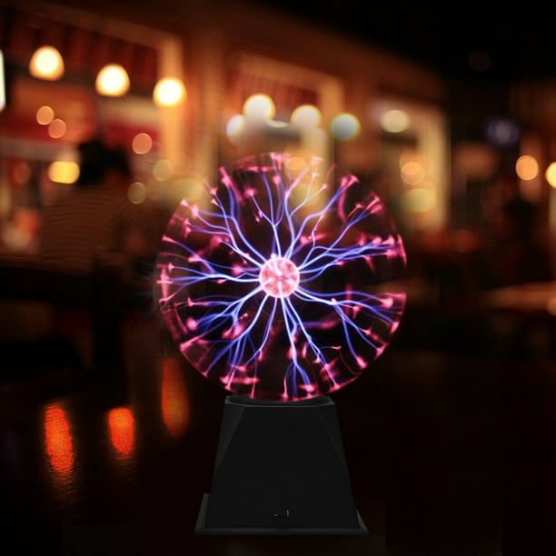 Lámpara de bola de Plasma mágica con control de sonido, luz LED nocturna,  atmósfera, cristal táctil, iluminación de decoración de fiesta de Navidad,  8 pulgadas