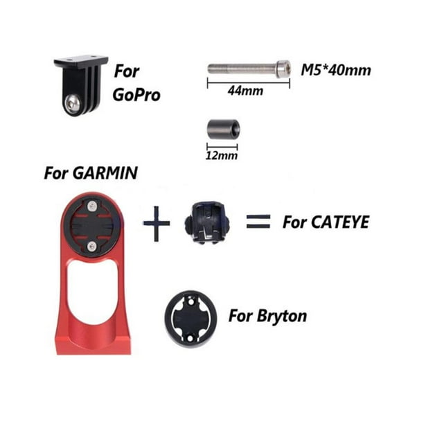 Soporte de bicicleta para Garmin – [Paquete de 4] Adaptador de montaje  compatible con Garmin Out Front Ciclismo Computadora Soportes de  Computadora