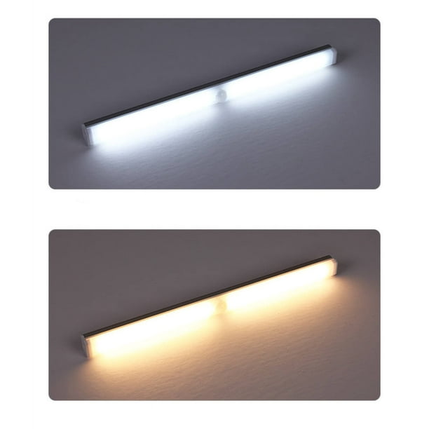Luz de armario con sensor de movimiento interior LED, tira de luz LED de  cocina inalámbrica, luz de armario recargable USB, luz nocturna LED, 20 cm-  [Clase de eficiencia energética A+++] Afortunado