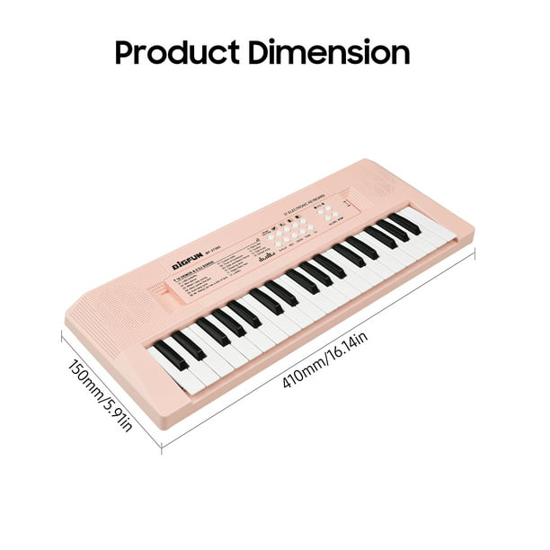 Inocente comedia Reino Piano electrónico con mini teclado Teclado electrónico de 37 teclas Piano  Piano para niños Rosa Abanopi Piano de teclado electrónico | Walmart en  línea