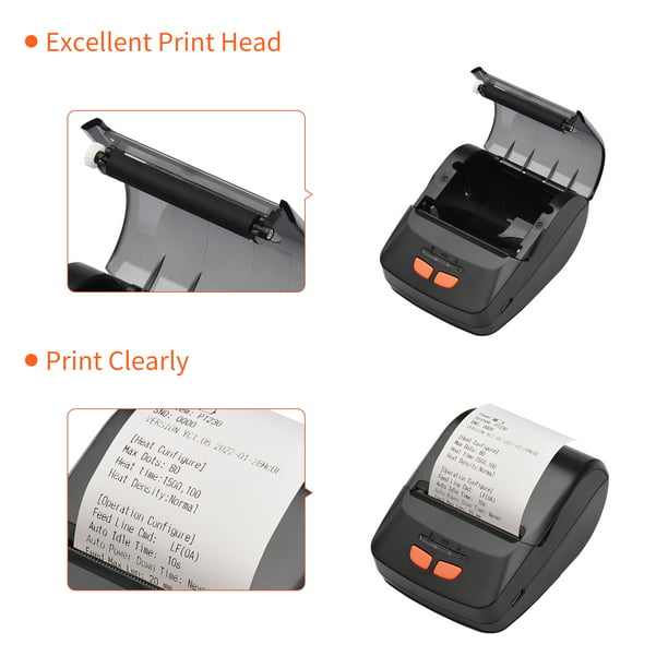 Sistema POS Mini pequeña impresora térmica portátil con Bluetooth