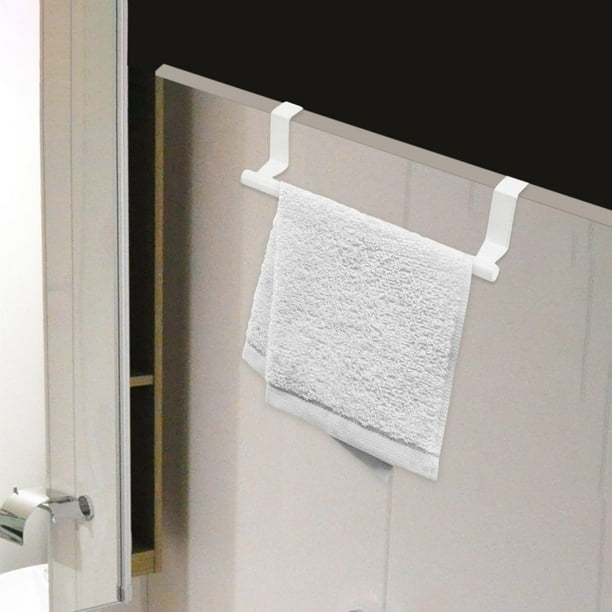 Toallero para baño, toallero montado en la pared con 2 ganchos para  toallas, adhesivo sin taladrar ni perforar, soporte para toallas de baño,  estante