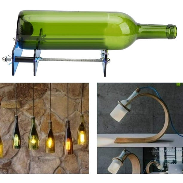 Cortador de botellas de vidrio, cortador de botellas y cortador de vidrio,  herramienta de corte de vidrio, kit de bricolaje para cortar vino, botella