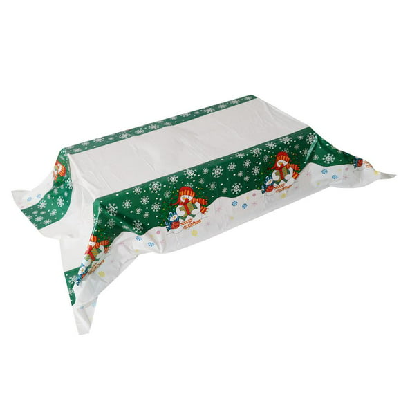 cubierta de mantel de plástico desechable decoración navideña christmas tinkle bell blesiy cubierta de la mesa de navidad