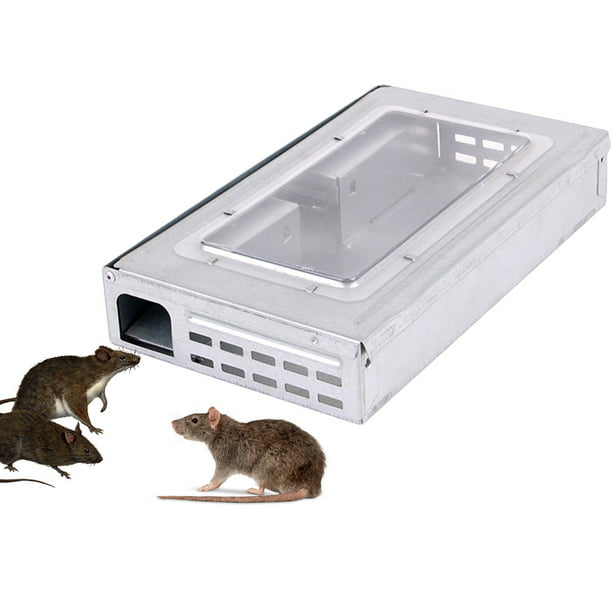 Jaula trampa para ratones para el hogar, trampas automáticas para ratas,  Control de mascotas Ndcxsfigh Libre de BPA