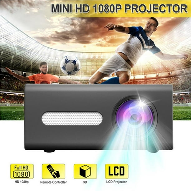  Mini proyector, mini proyector LED portátil de cine en casa,  proyector HD HDMI, mini proyector LED para exteriores e interiores, enchufe  de EE. UU., negro y blanco : Electrónica