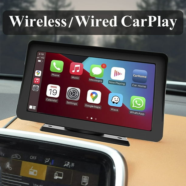 Coche pantalla de teléfono móvil automática Android con pantalla CarPlay  inalámbrica portátil de 10,26 pulgadas