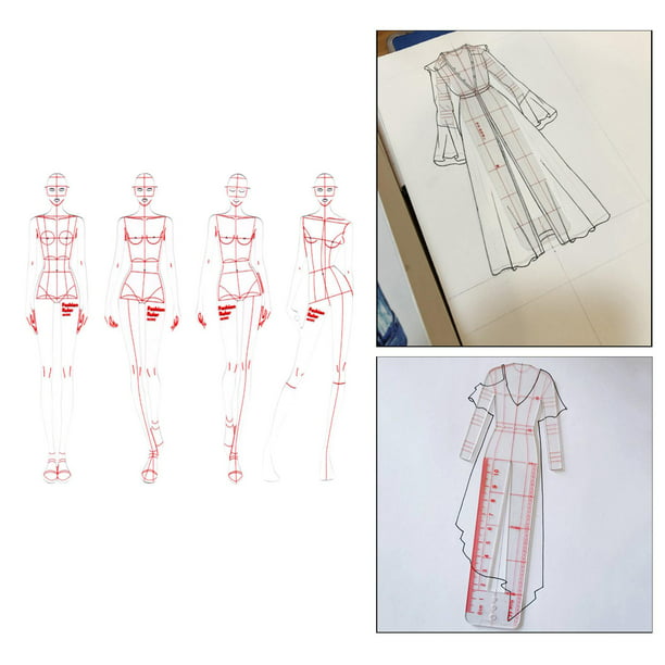Juego de reglas de costura de 7 piezas, regla transparente de curva  francesa para creación de patrones, herramienta de costura para  diseñadores, cread