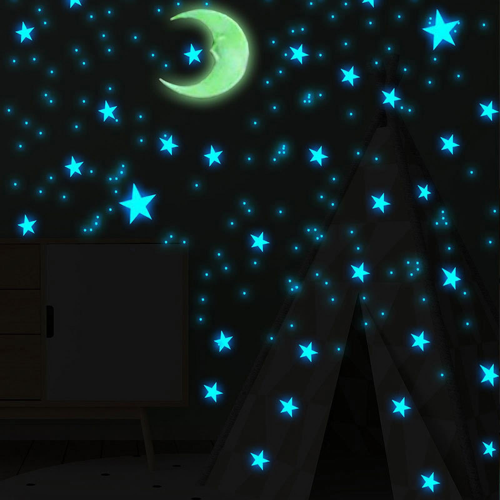 Estrellas Fluorescentes Para Techo Luminoso Luna Estrellas Puntos Pegatinas  Decorativas Infantiles Decoraciones Paredes Vinilos Decorativos Pared 3d  Fluorescente En La Oscuridad (azul) : .es: Bebé
