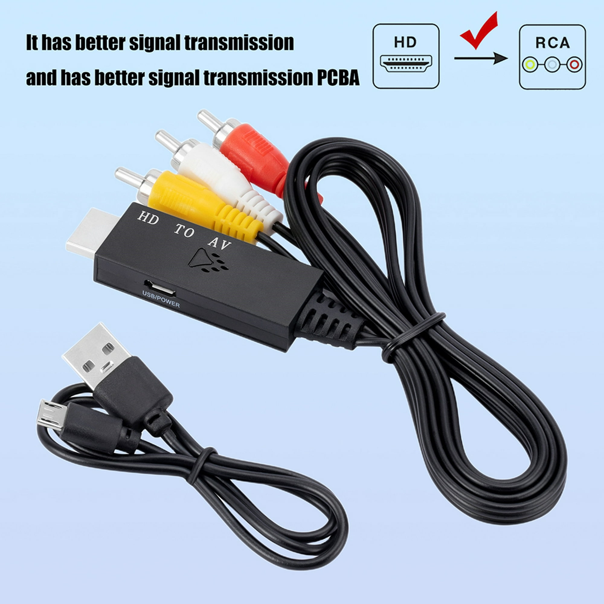 Cable HDMI Compatible con 3 RCA, adaptador de Cable AV de Audio y vídeo de  1,5 m, Conector de extensión de convertidor para reproductor a TV -  AliExpress