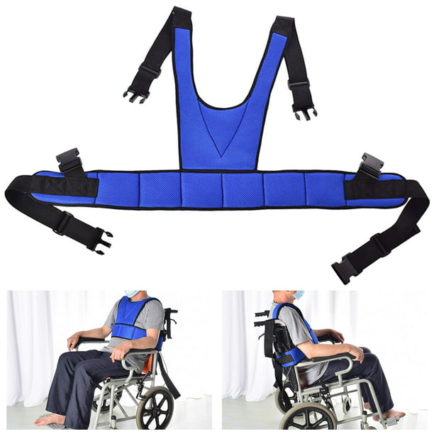 Arnés de cinturón de seguridad para silla de ruedas fijo para azul