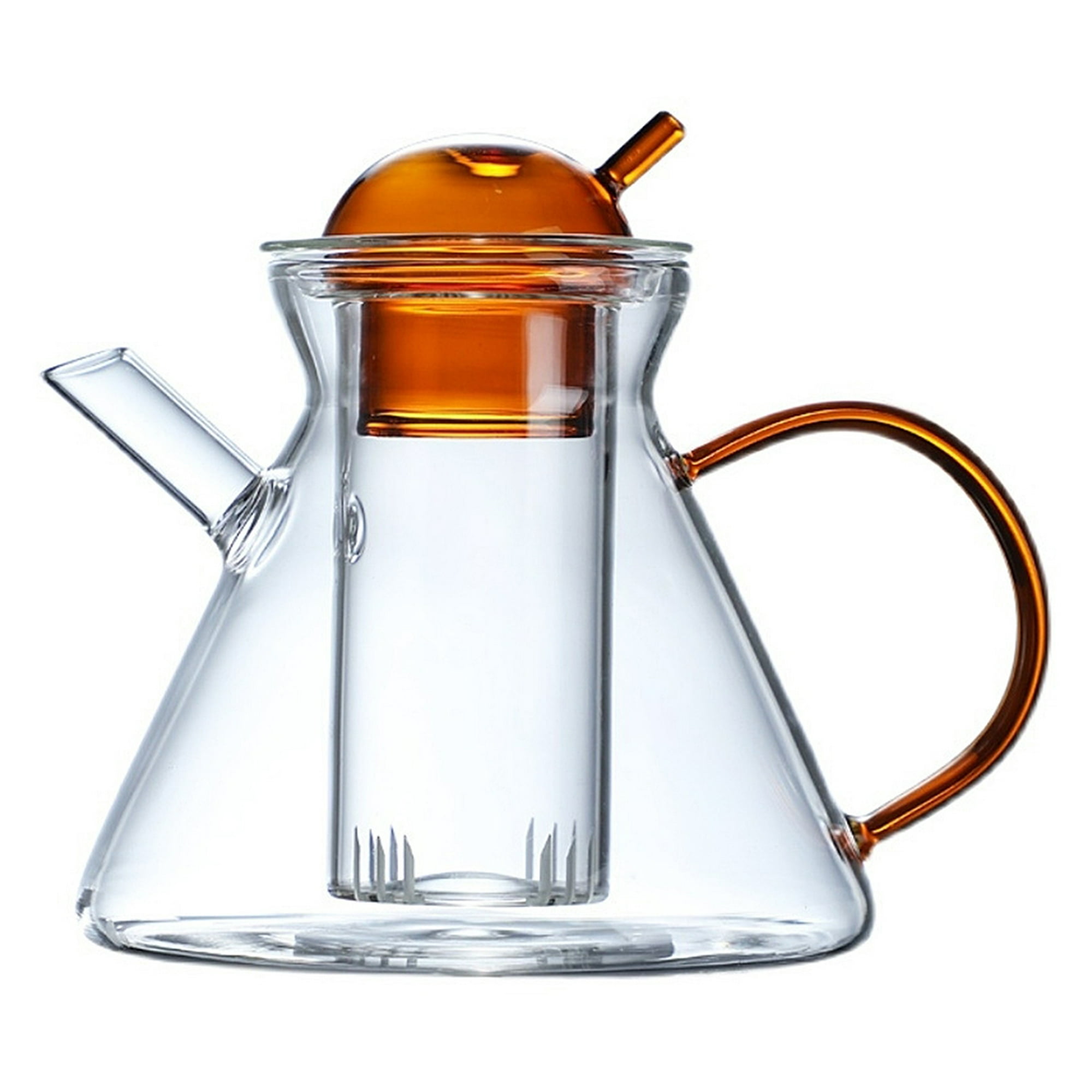 EIKS Tetera de vidrio de 33.8 fl oz con infusor extraíble, tetera para  servir té floreciente, té de hojas sueltas