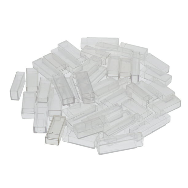 Caja pequeña de plástico transparente para 20 piezas, cajas pequeñas de  cuentas, cajas de almacenamiento de artesanías de plástico con tapa FRCOLOR  HaoMX16299461