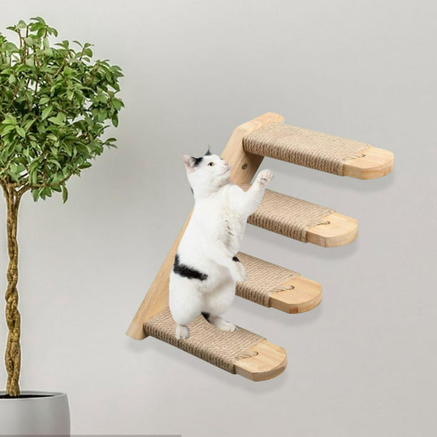 La La Pet® Muebles montados en la pared para gatos, estantes y perchas de  madera para gatos para pared, escaleras, cama de gato, árbol de actividad