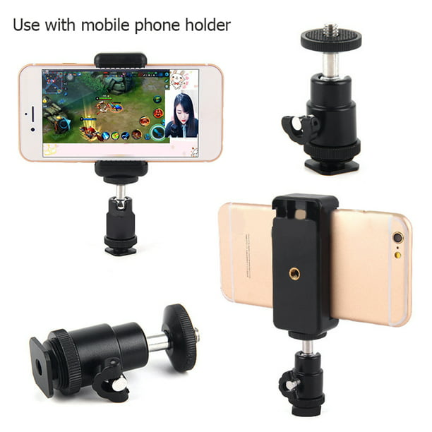 Adaptador de montaje de trípode dual para teléfonos inteligentes y cámaras  de acción