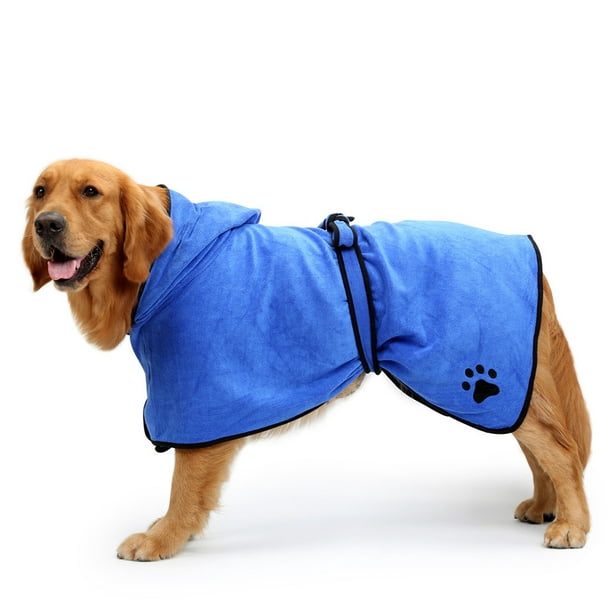 Toalla para perros de secado rápido, lujosamente suave y de usar para el  baño de cachorros - Azul + Sunnimix Albornoz de secado de verano