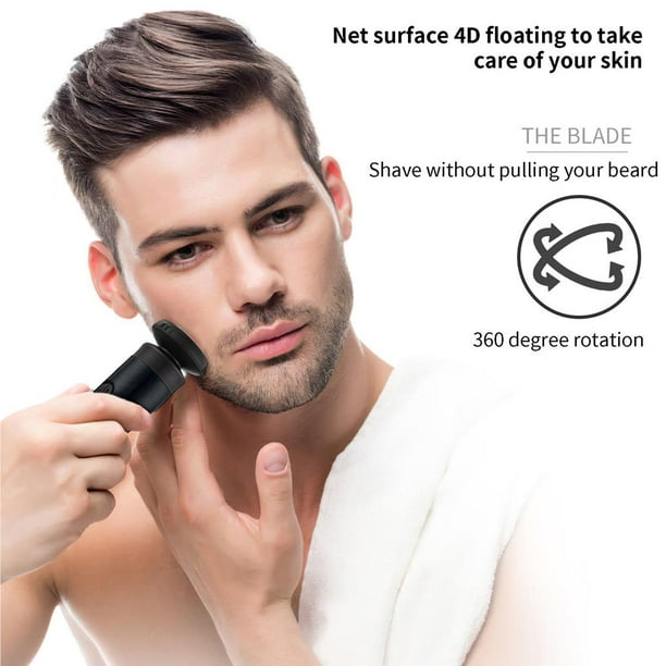 Maquinilla de afeitar eléctrica portátil para hombre, afeitadora eléctrica  portátil, recortadora de barba, recargable por USB, herramienta de afeitar