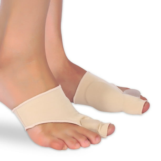 MojaSports Calcetines cómodos con alineación de dedos con forro de gel (5  pares de calcetines y protector de dedo gordo) separador de dedos de los