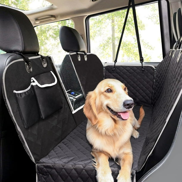 Funda de asiento trasero para perro, funda de asiento de coche para perro  100 % impermeable con vent ACTIVE Biensenido a ACTIVE