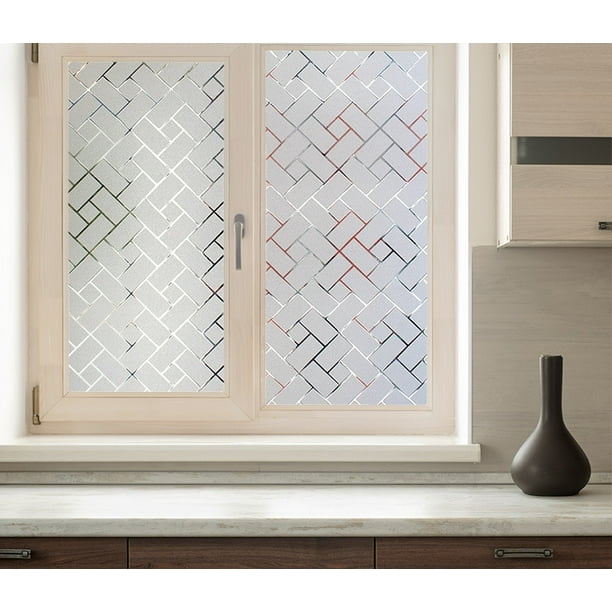 Película decorativa para ventana con bloqueo solar envejecido, madera  oscura, papel para ventana