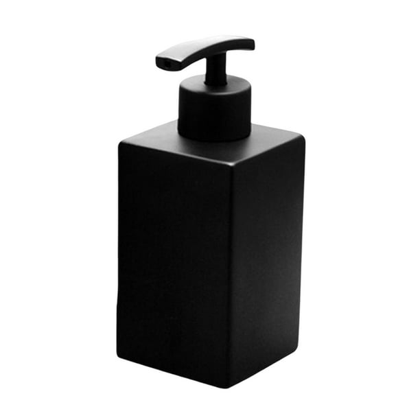 Dispensador de jabón líquido negro Elegante de baño Hidratante Líquido a  prueba de fugas Botella de bomba vacía Botellas de champú para jabón de ,  Negro 358ml BLESIY Dispensador de jabón