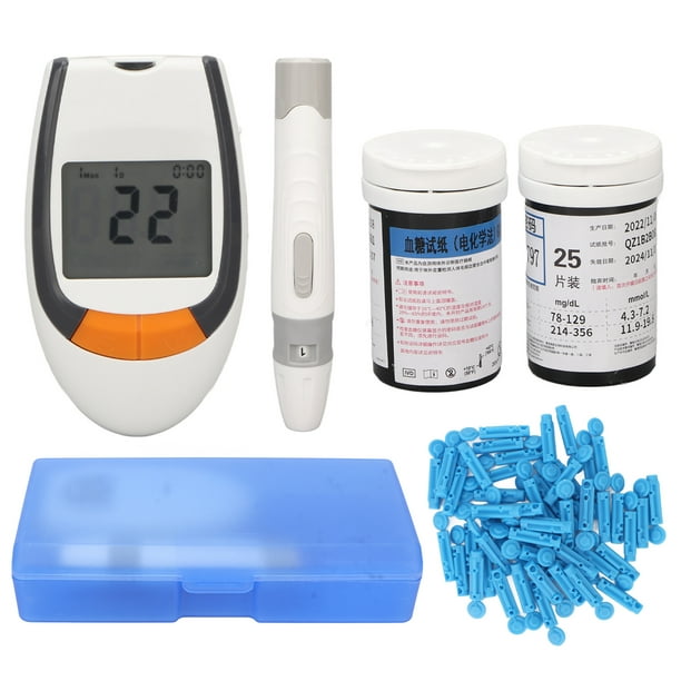 Prueba Glucosa Sangre Medidor Azucar Kit Monitoreo Diabetes Tiras
