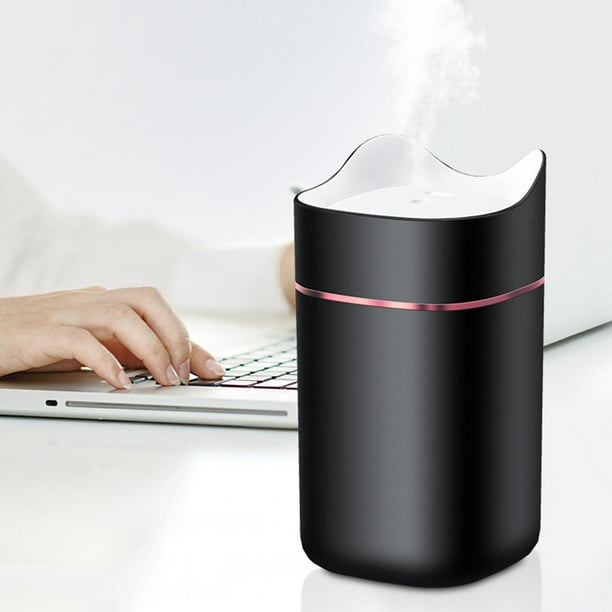Difusor de coche Humidificador de aromaterapia Difusor de aceite esencial  USB Cool Mist Mini portátil para coche, hogar, oficina, dormitorio (negro