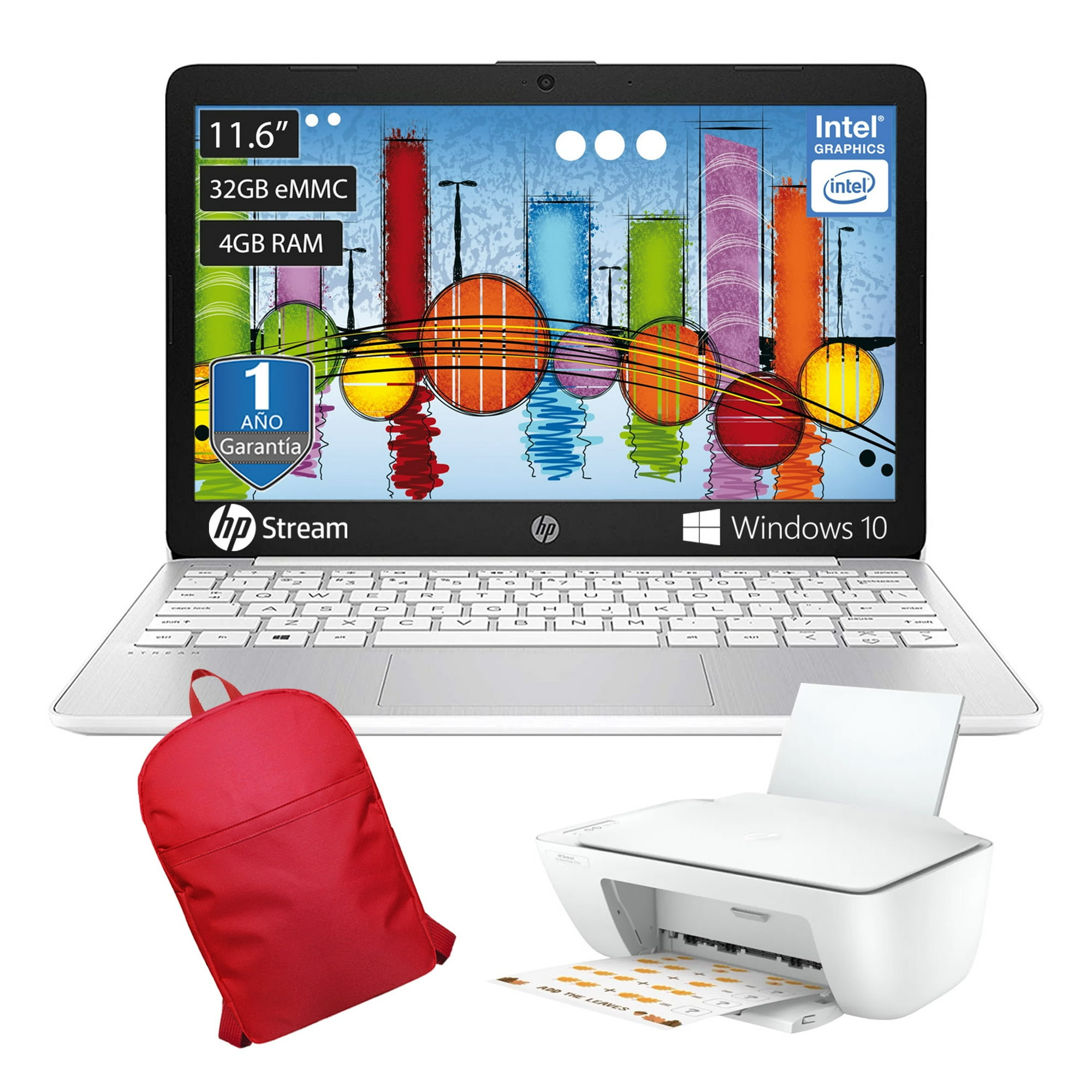 Laptop Hp Stream 11 Ak0020nr Intel Celeron 32gb Ram 4gb Más Mochila E Impresora Walmart En Línea 3430