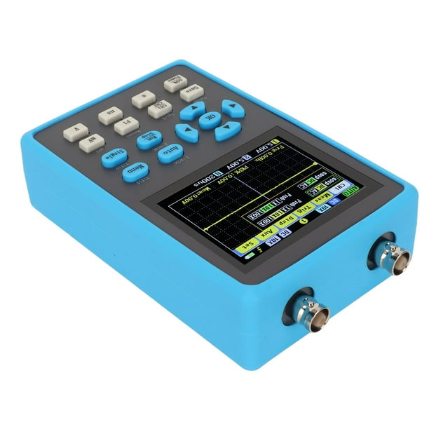 Osciloscopio portátil, osciloscopio digital de 2 canales de alto ancho de  banda, medición de espectro FFT y cursor, 14 opciones de medición, ARM