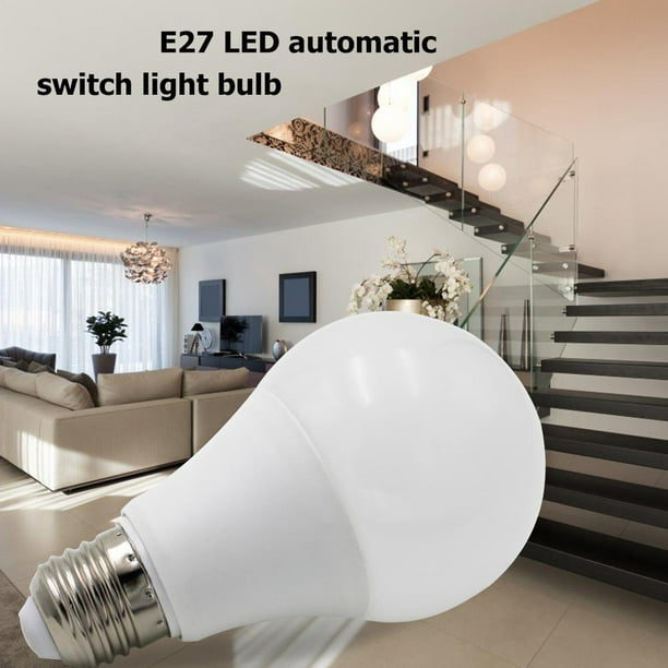 Lampara LED C/Sensor de Movimiento 9W Fria E27