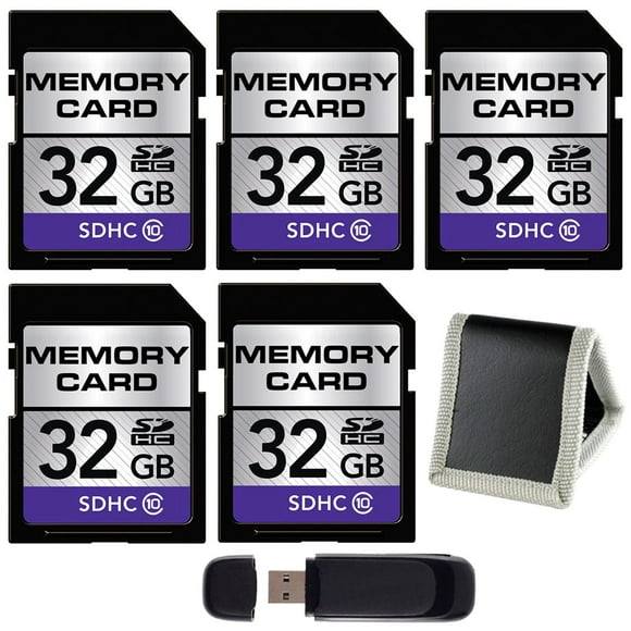 tarjeta de memoria sdhc clase 10 de 32 gb  lector usb de tarjeta sd  paquete de billetera de tarjeta de memoria paquete de 5 sony 32gbgen4